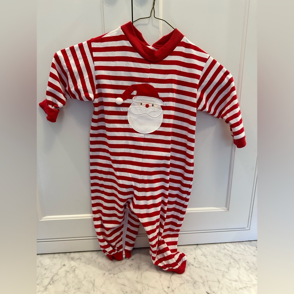 EUC fantasia 2 12month Santa romper!